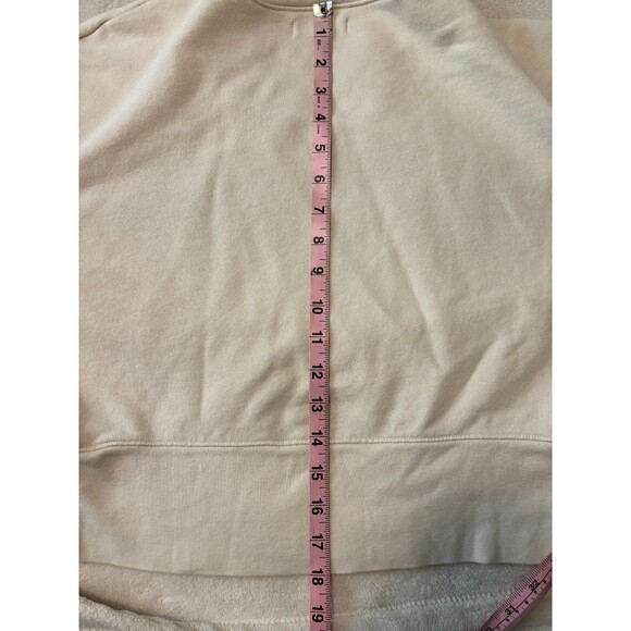 Madewell Womens Crewneck Rainbow Inset Crop Sweatshirt Cream Medium - Picture 6 of 6